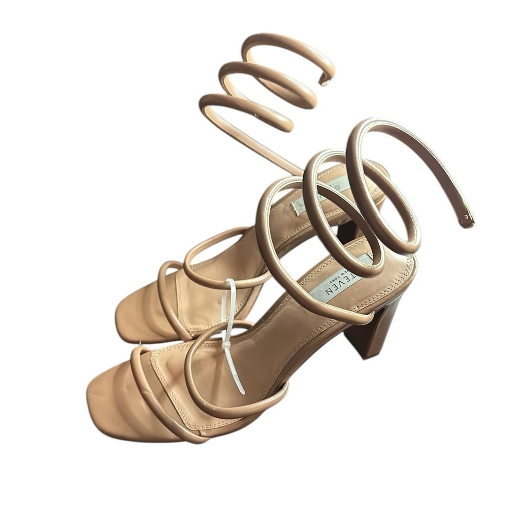 NEW Steven by Steve Madden Jaidin Nude Sandals | Strappy Neutral Heel | Size 10 - Picture 5 of 9